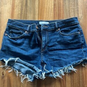 Loft dark denim shorts, size 6
